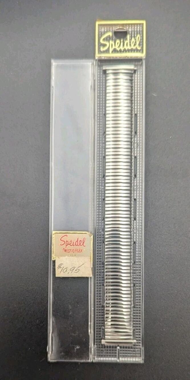 Speidel Silver Twist O Flex Stainless Steel Mens Watch Band